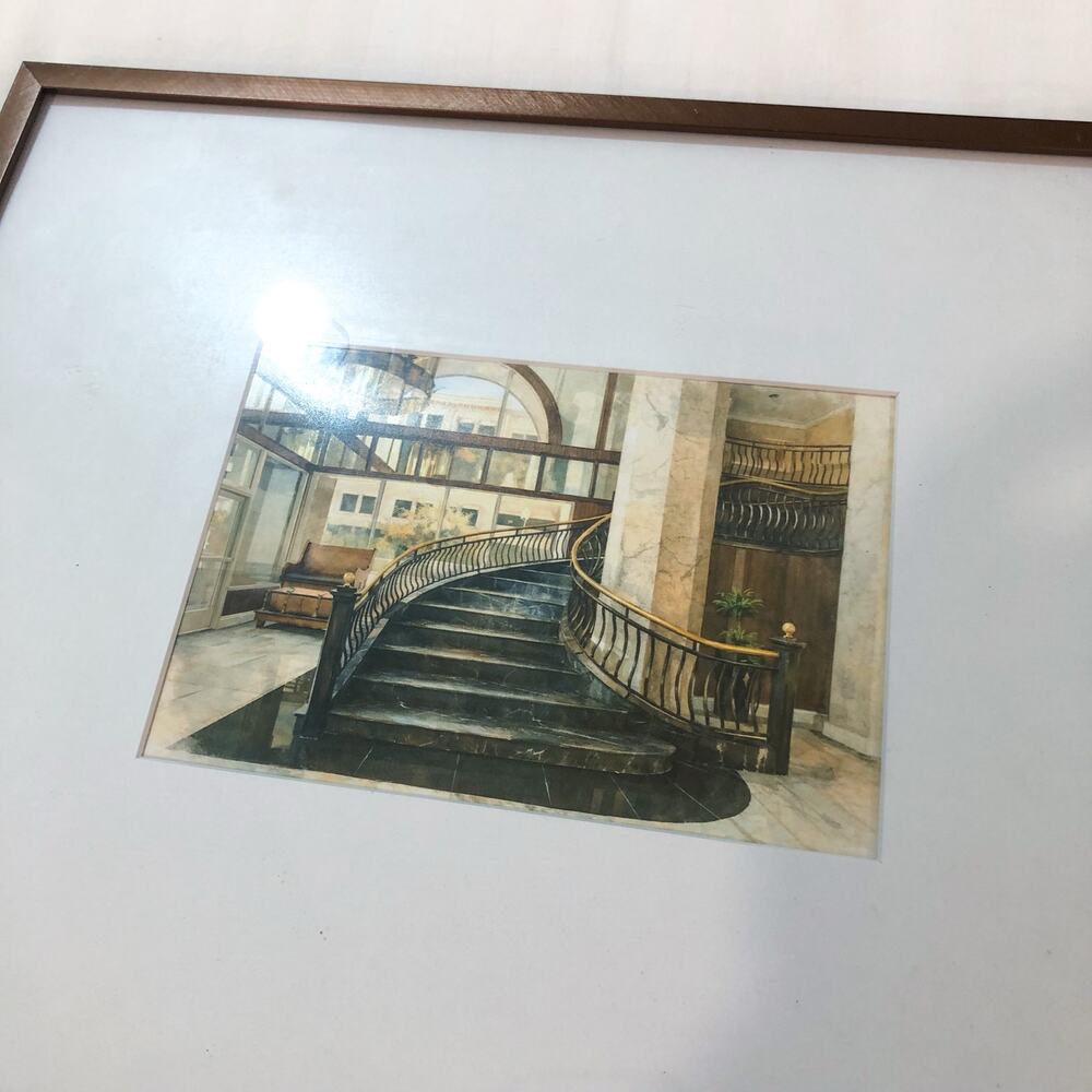 Hotel Paso Del Norte El Paso Tiffany Dome Watercolors Style Framed Prints - Picture 4 of 5